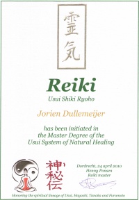 Reiki Master diploma 3